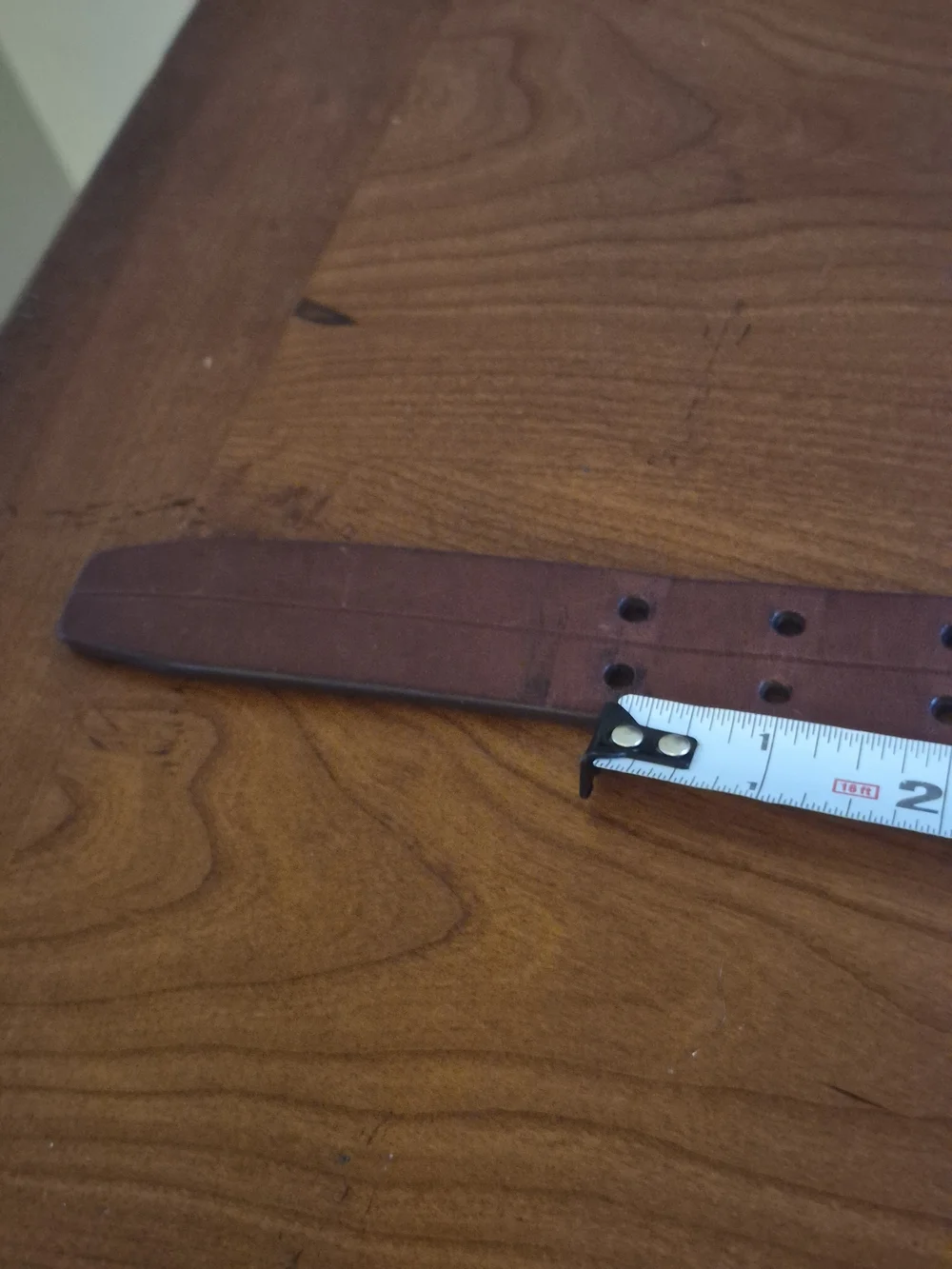 Calvin Klein Chestnut Brown Triple-Prong‎ Leather Belt Italian Saddle Leather